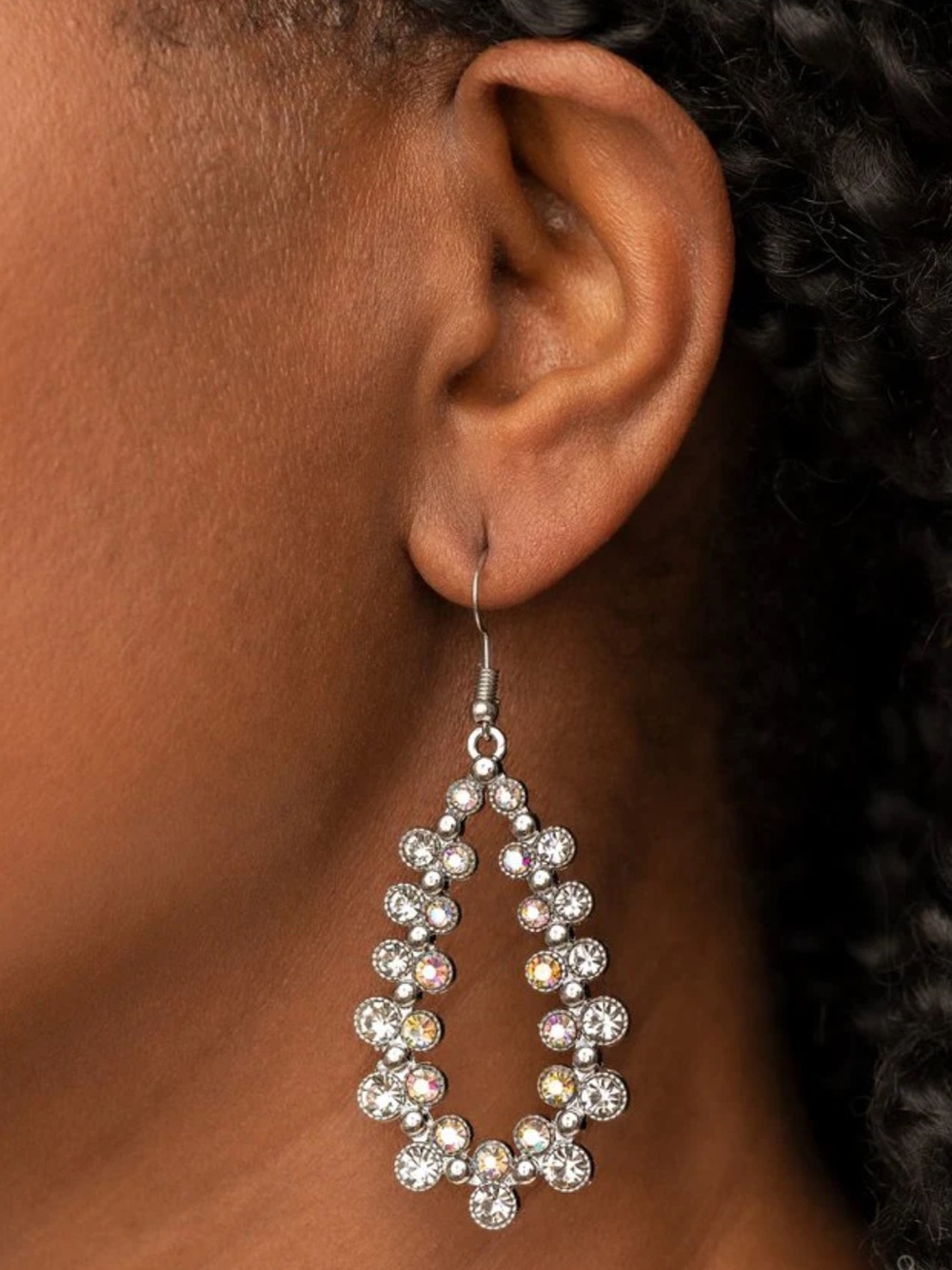 It's About to GLOW Down White Earring